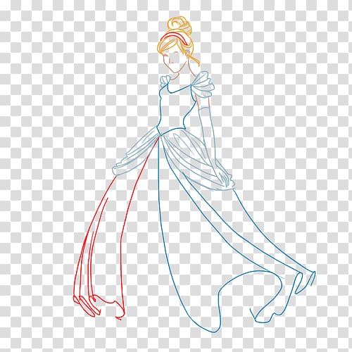 Drawing Clothing Sketch, cindrella transparent background PNG clipart