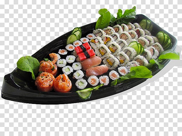 Sushi Platter Salad 07030 Finger food, comida japonesa transparent background PNG clipart