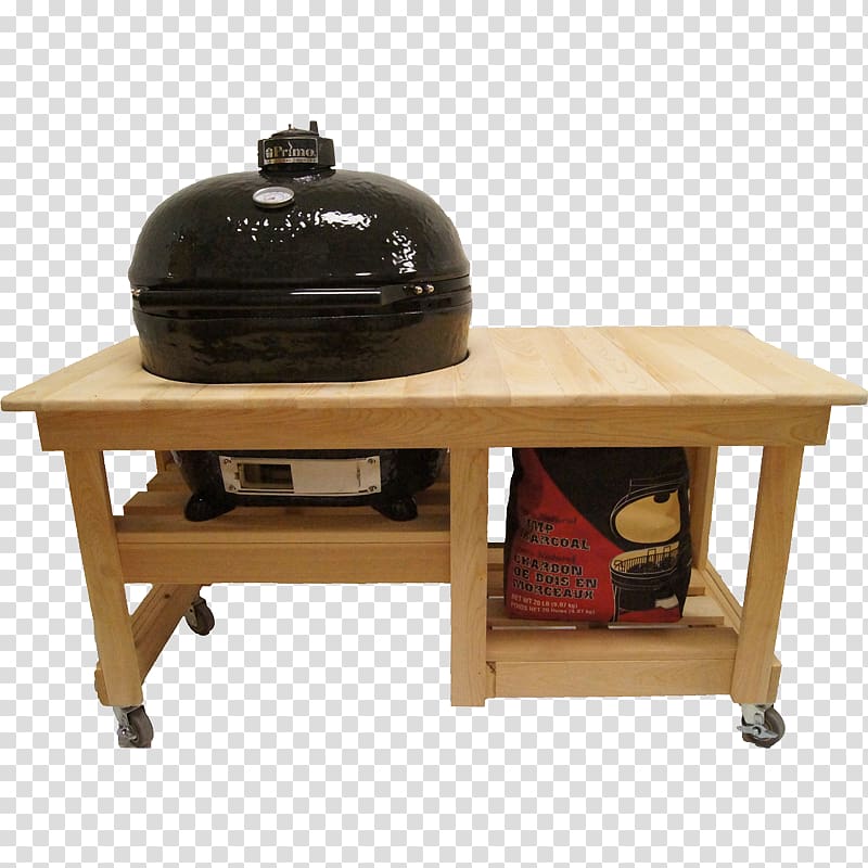 Table Barbecue Primo Oval XL 400 Kamado BBQ Smoker, table transparent background PNG clipart