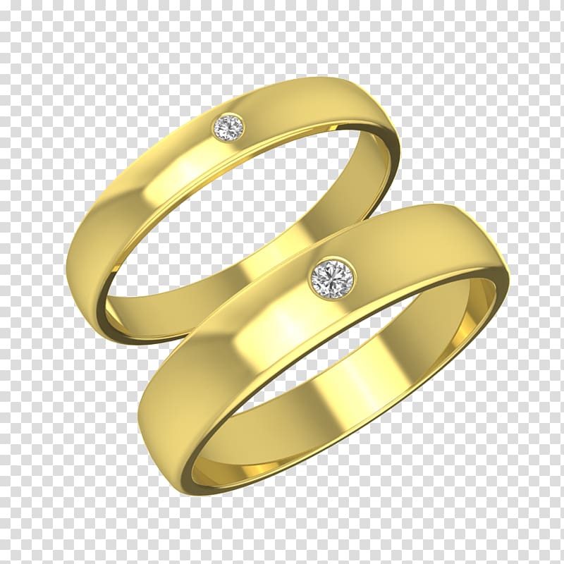 Wedding ring Gold Engagement ring, couple rings transparent background PNG clipart