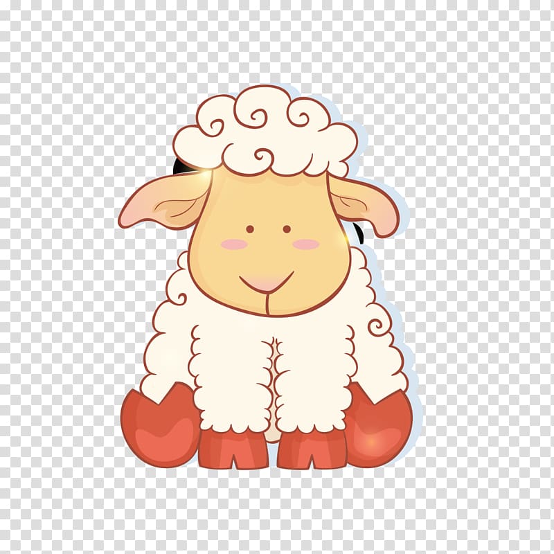 Sheep Santa Claus Goat illustration, Cartoon Old Goat transparent background PNG clipart