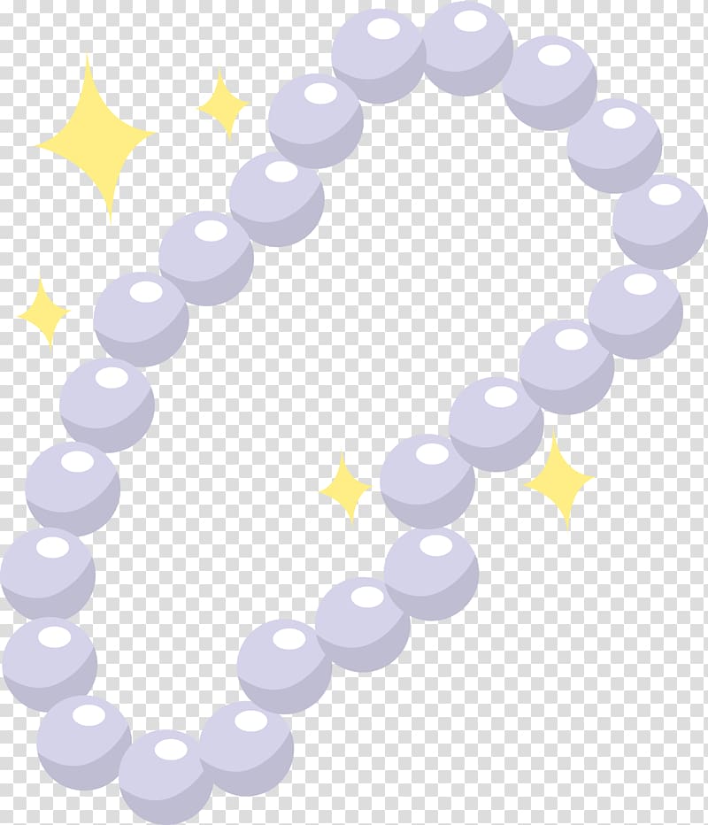 Pearl necklace Cartoon, Purple cartoon Pearl Necklace transparent background PNG clipart
