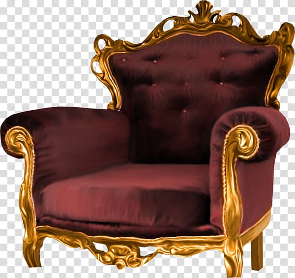 Chair Throne Fauteuil, Velvet throne transparent background PNG clipart