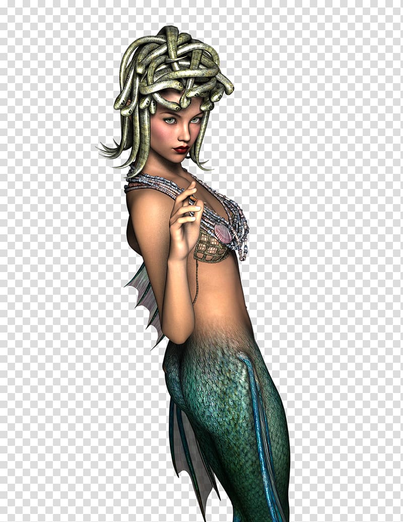 Medusa Mermaid Woman , Mermaid transparent background PNG clipart
