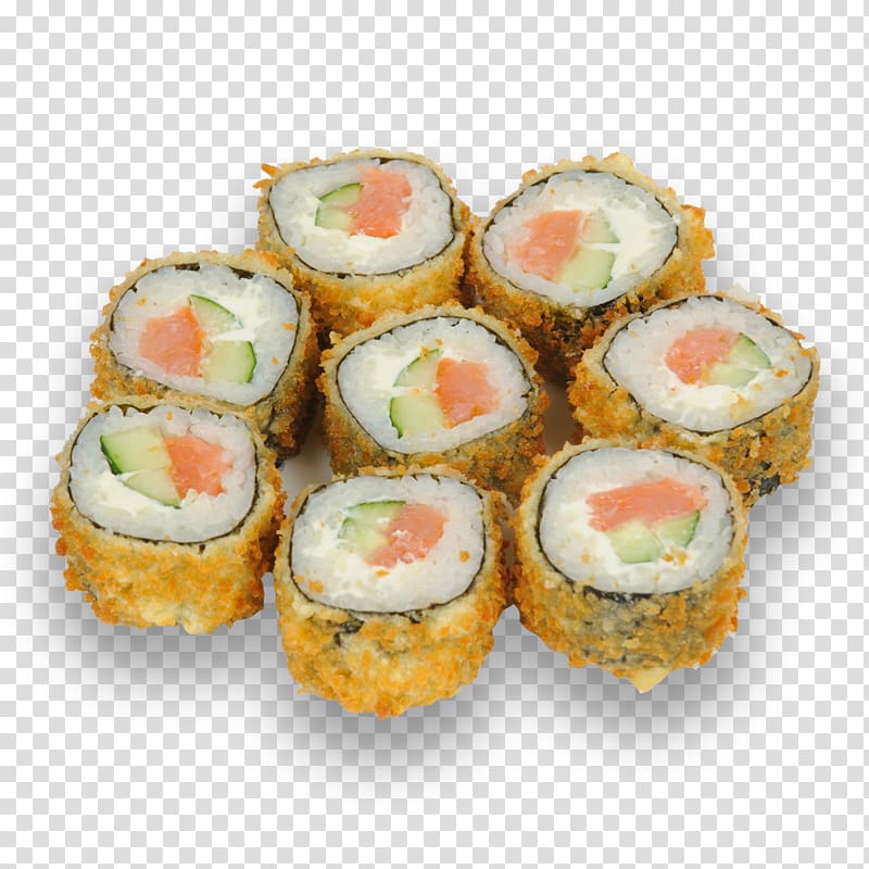Sushi Makizushi Japanese Cuisine California roll Vegetarian cuisine, sushi roll transparent background PNG clipart