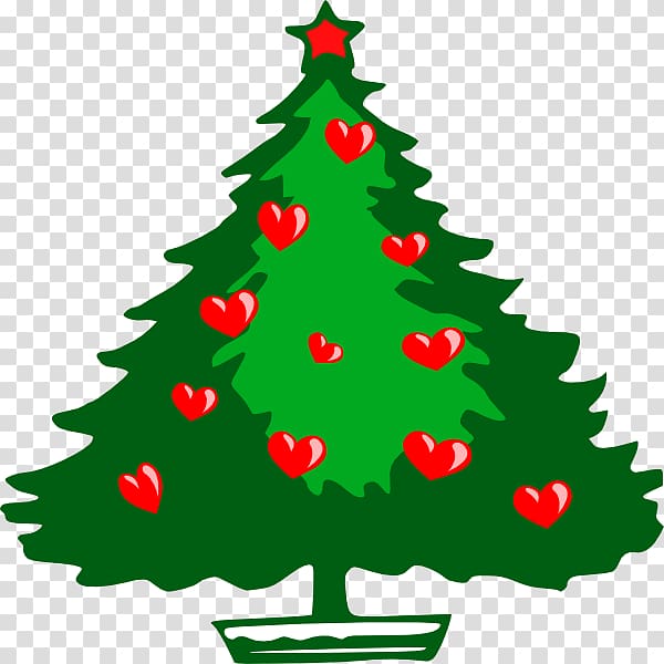 Santa Claus Christmas tree , Christmas Heart transparent background PNG clipart