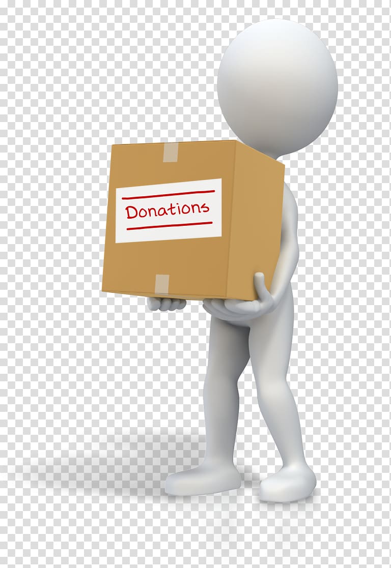 Donation Stick figure Box , carrying tools transparent background PNG clipart