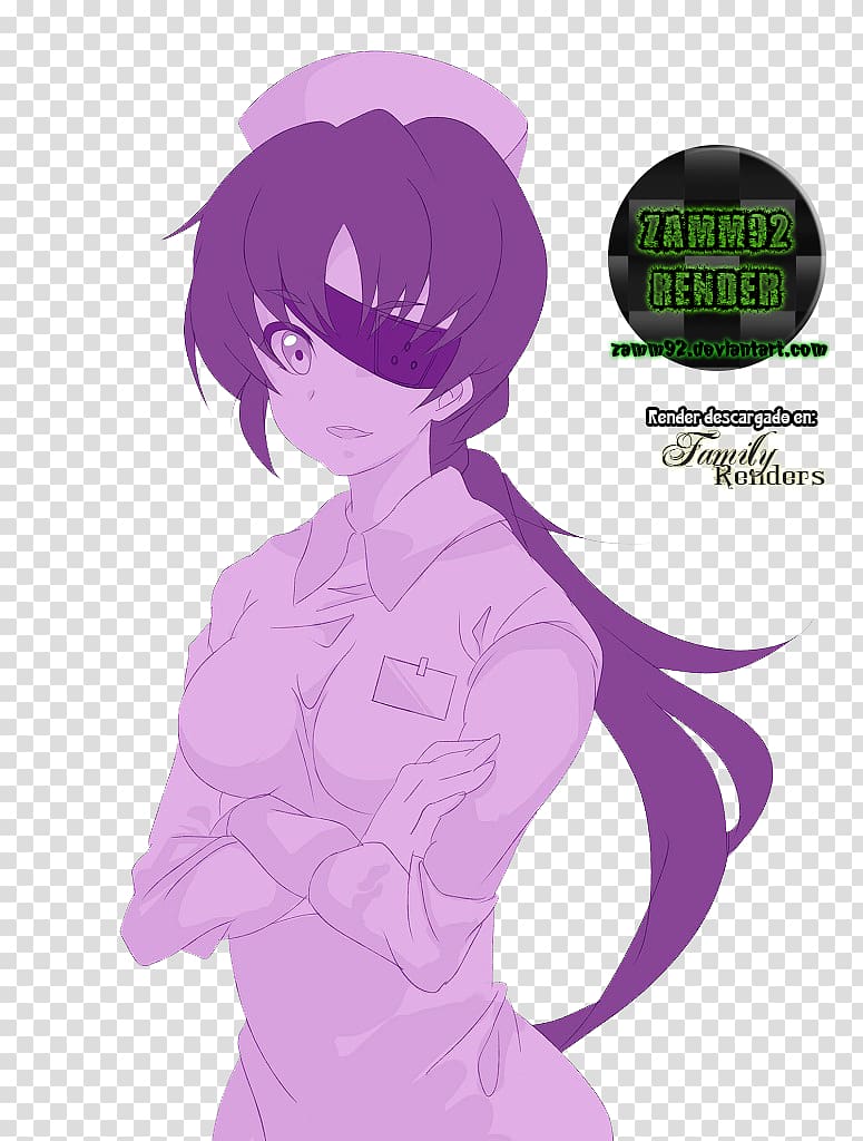 Yuno Gasai Future Diary Drawing Fan art Anime, Anime transparent background PNG clipart