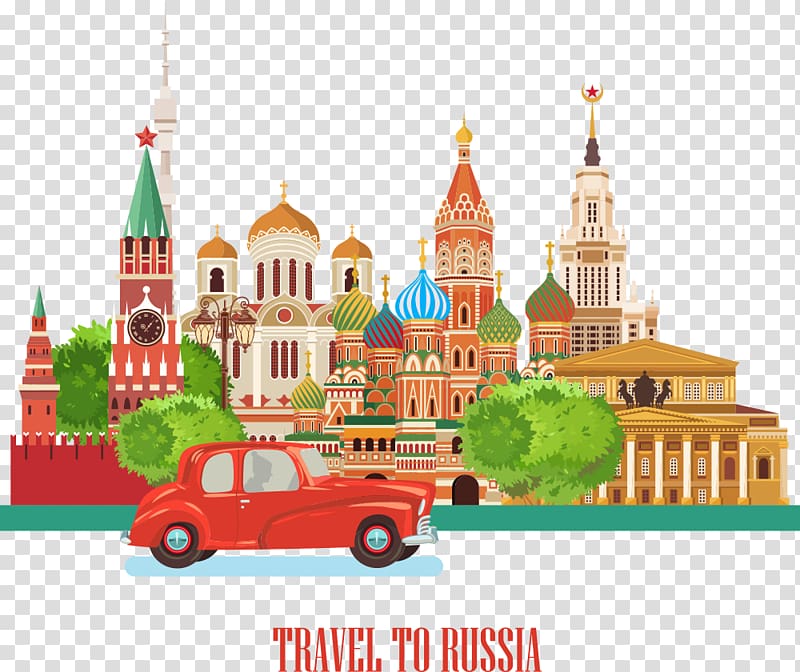 Saint Basil's. Catherdral, Russia illustration, Travel transparent background PNG clipart