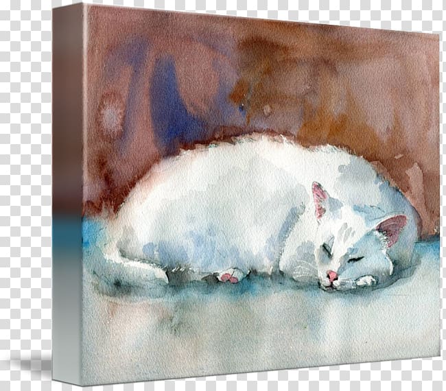 Whiskers Watercolor painting Kitten Portrait, cat watercolor transparent background PNG clipart