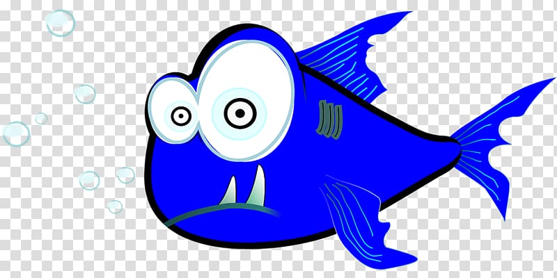 Piranha , Blue fish transparent background PNG clipart