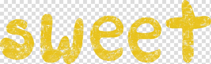 Yellow Food Font, SWEET decorative letters element transparent background PNG clipart