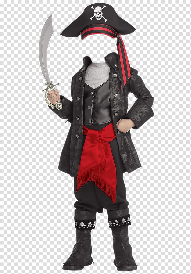 pirate holding sword , Costume Pirate transparent background PNG clipart