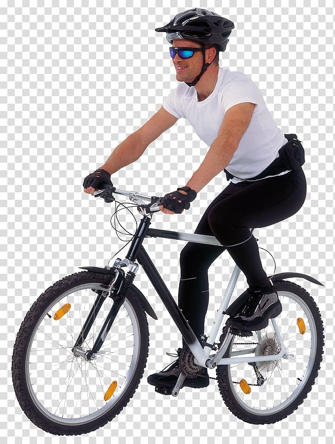 man riding bike, Trek Bicycle Corporation Cycling Person, riding a mountain bike transparent background PNG clipart
