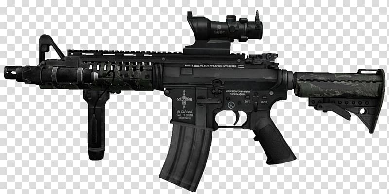 M4 carbine Airsoft Guns Rifle Close Quarters Battle Receiver, weapon transparent background PNG clipart