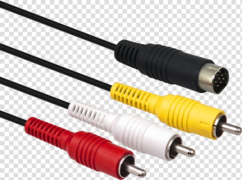 RCA connector Composite video Electrical connector Audio and video interfaces and connectors Electrical cable, others transparent background PNG clipart
