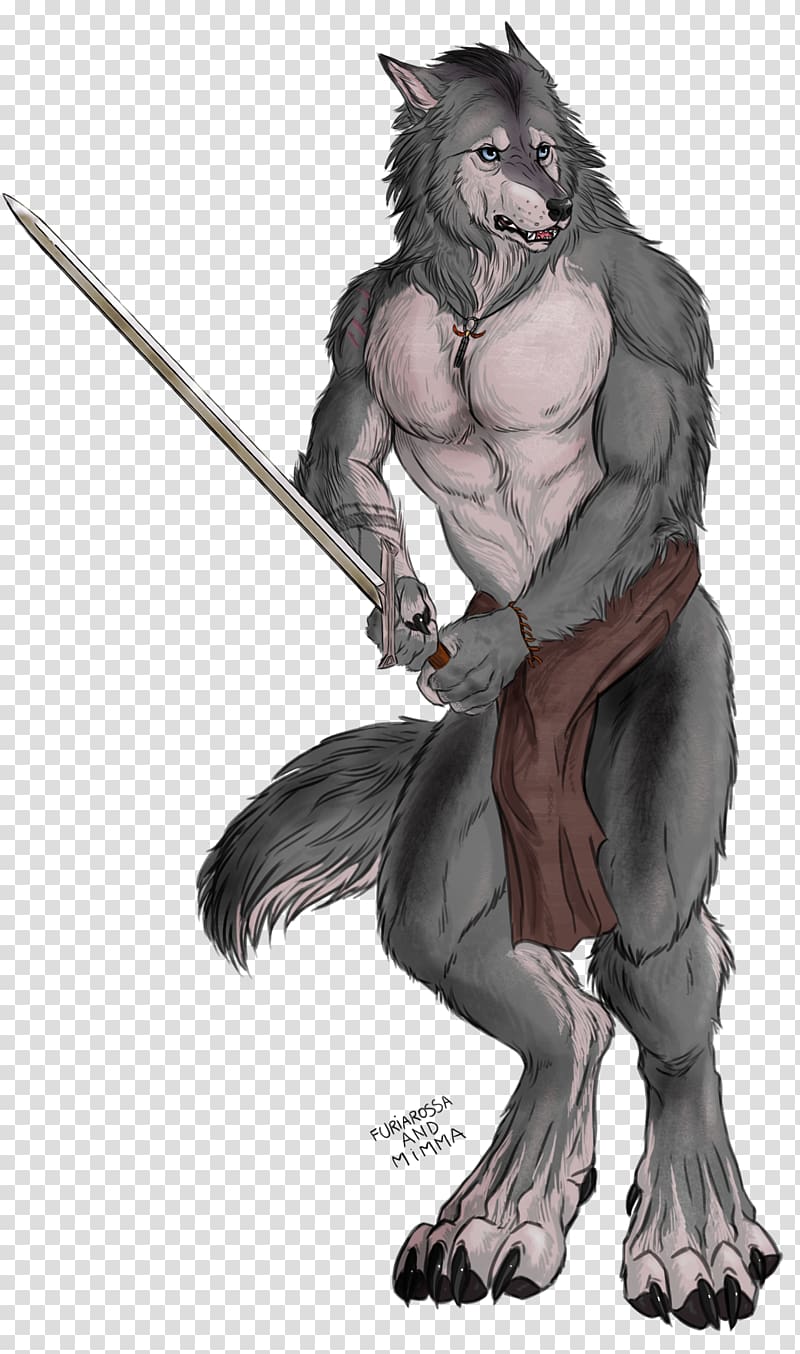 Werewolf Gray wolf Sword Drawing Wererat, werewolf transparent background PNG clipart