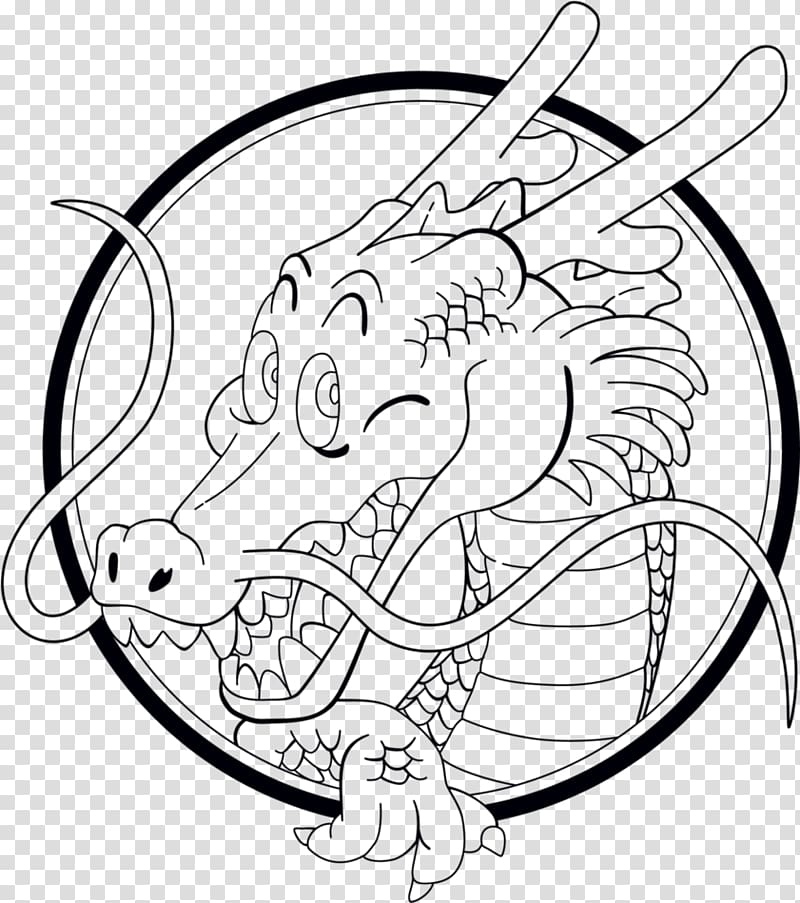 Goku Shenron Dragon Ball FighterZ Master Roshi Line art, dragon line art transparent background PNG clipart