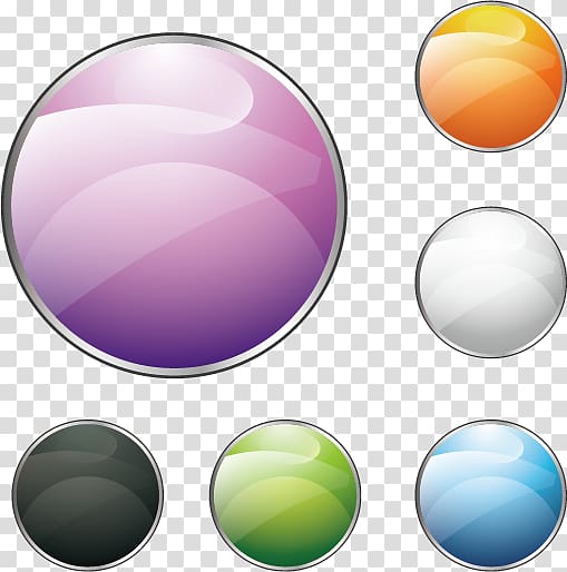 round assorted-color , Button Computer file, Round crystal button transparent background PNG clipart