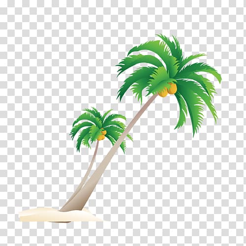 Arecaceae Free content , Beach cartoon coconut tree free transparent background PNG clipart