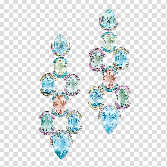 Thomas Jirgens jewel smiths Earring Turquoise Wave spring Jewellery, Neon Rainbow Roses transparent background PNG clipart