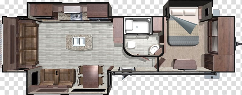 Campervans Caravan Trailer Fifth wheel coupling Floor plan, bed transparent background PNG clipart