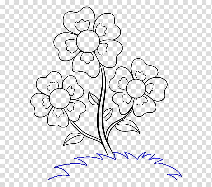 Drawing Flower Art Sketch, flower transparent background PNG clipart
