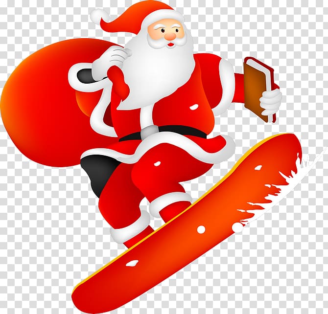 Santa Claus Christmas card Ded Moroz Snegurochka, santa claus transparent background PNG clipart