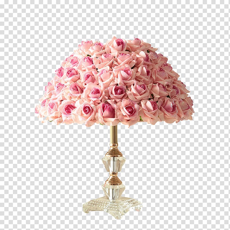Lamp Lighting Bedroom Garden, Rose Wedding lighting transparent background PNG clipart