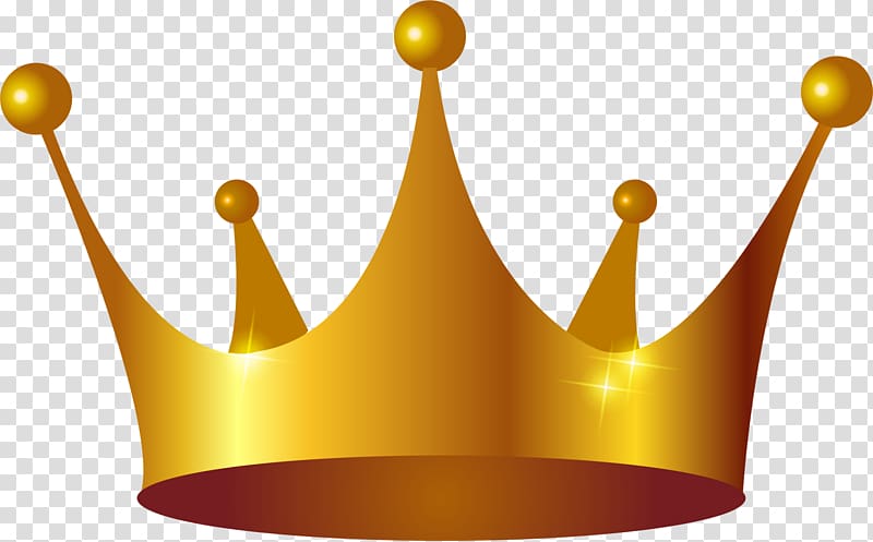 Golden noble crown transparent background PNG clipart