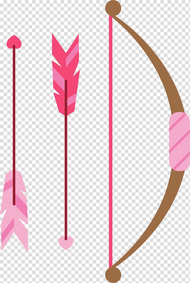 Arrow Feather , Hand painted pink feather arrow arrow transparent background PNG clipart