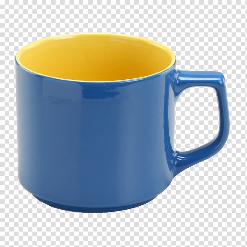 Coffee cup Plastic Mug Cobalt blue, mug transparent background PNG clipart