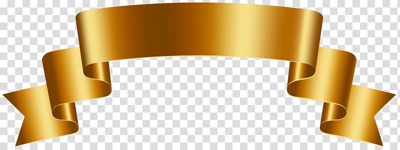 Gold Ribbon PNG Transparent Clip Art Image​