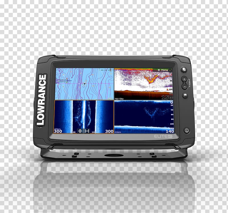 Lowrance Electronics Chartplotter Touchscreen Transom Fish Finders, boat transparent background PNG clipart
