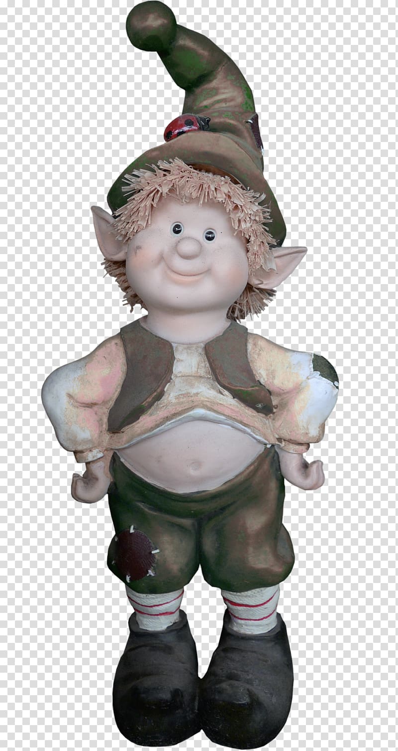 Garden gnome Figurine , Cartoon Doll transparent background PNG clipart