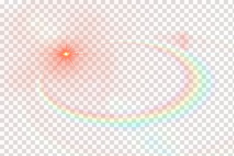 rainbow light effect ring star effect elements transparent background PNG clipart