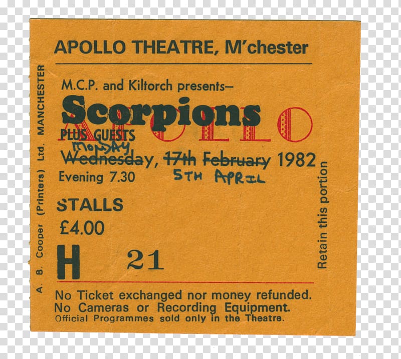 O2 Apollo Manchester Blackout Scorpions April February, others transparent background PNG clipart