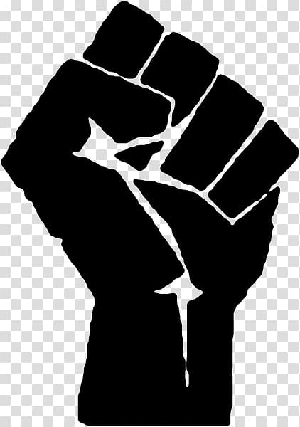Raised fist Black Power Black Panther Party African American, others transparent background PNG clipart