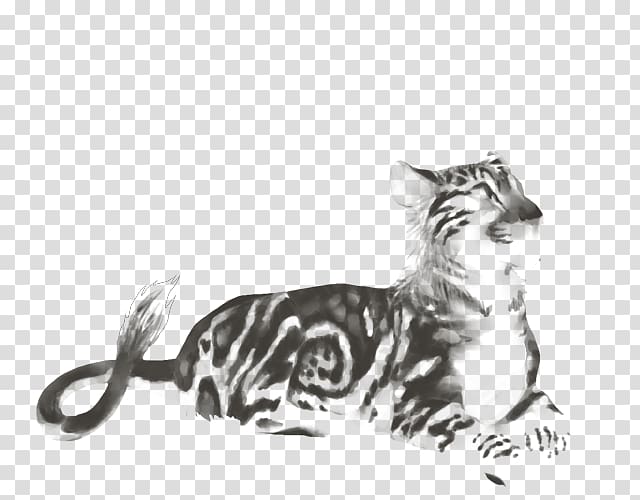 Felidae Cat Tiger Lion Cheetah, mottled ink transparent background PNG clipart
