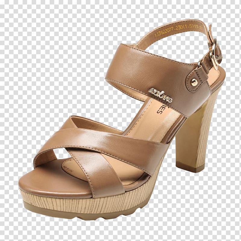 Sandal Shoe High-heeled footwear Designer, Brown commuter sandals transparent background PNG clipart