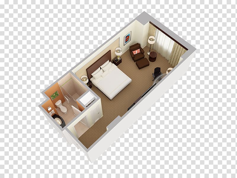 3D floor plan Hotel Suite, hotel transparent background PNG clipart