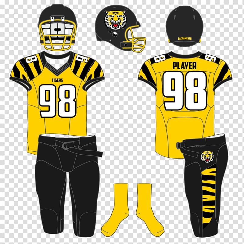 Jersey Hamilton Tiger-Cats Uniform American football, american football transparent background PNG clipart