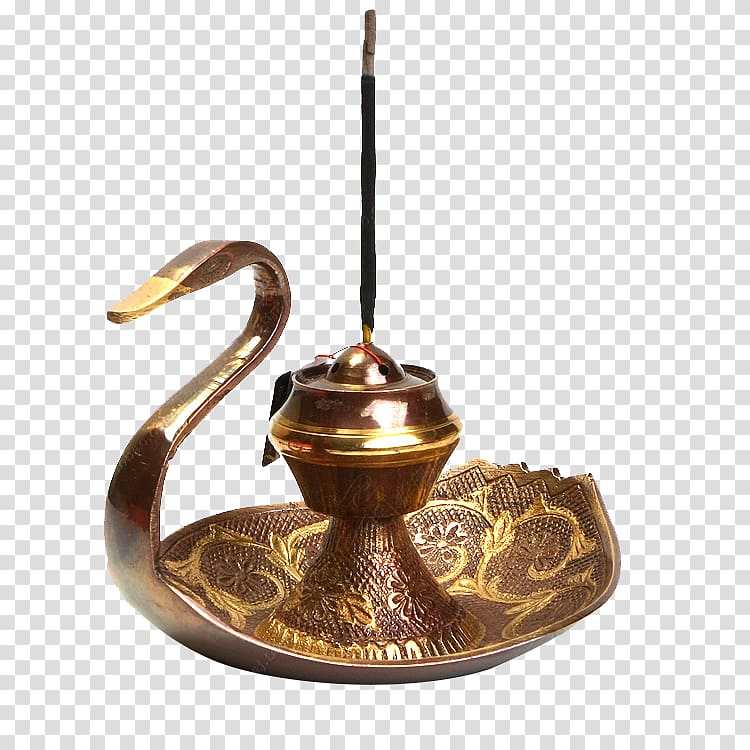 India Furnace Taobao Censer Copper, Swan shape plug card material transparent background PNG clipart