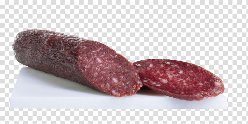 Genoa salami Cervelat Mettwurst Sausage, sausage transparent background PNG clipart