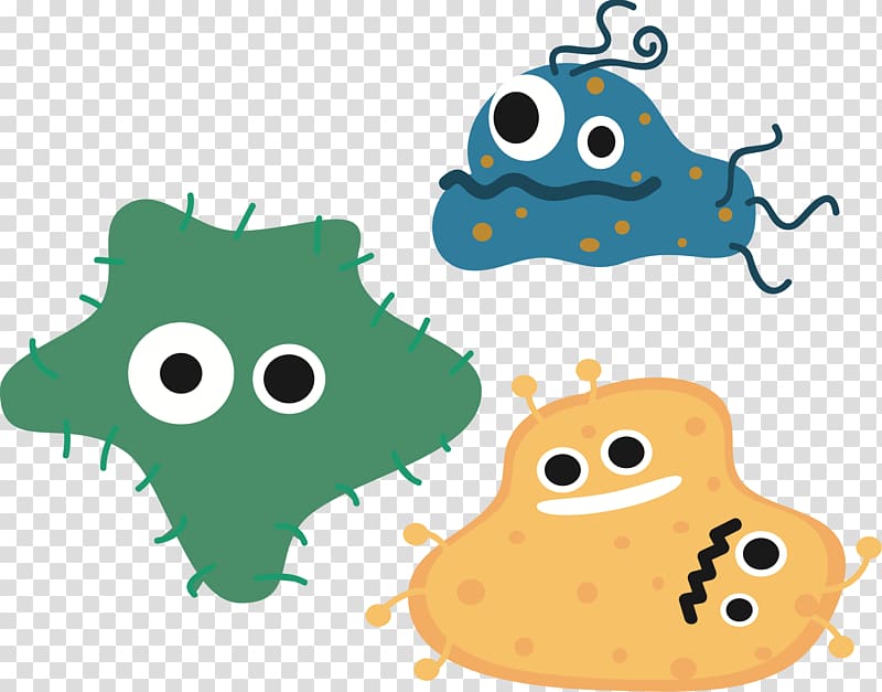 three multicolored germs illustration, Bacteria Microorganism Trafalgar Scientific , bacterial transparent background PNG clipart