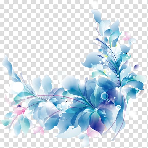 Flower Blue , deco transparent background PNG clipart