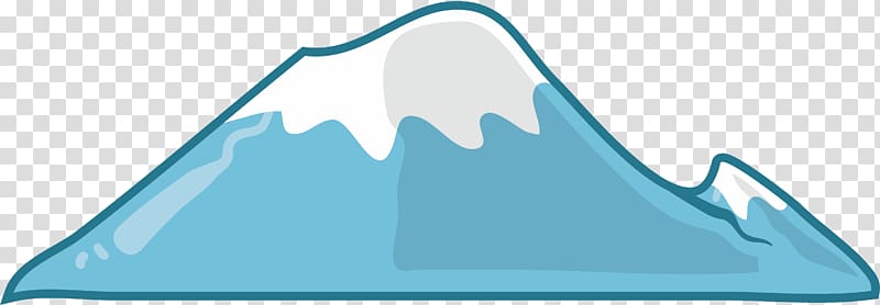 Snow Mountain Cartoon Drawing, Cartoon blue snow mountain top transparent background PNG clipart