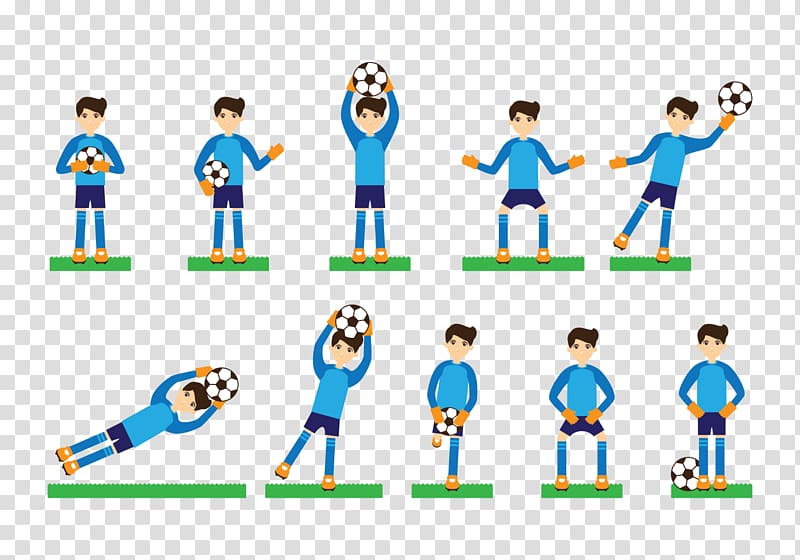 Flat design Graphic design, yellow ball goalkeeper transparent background PNG clipart