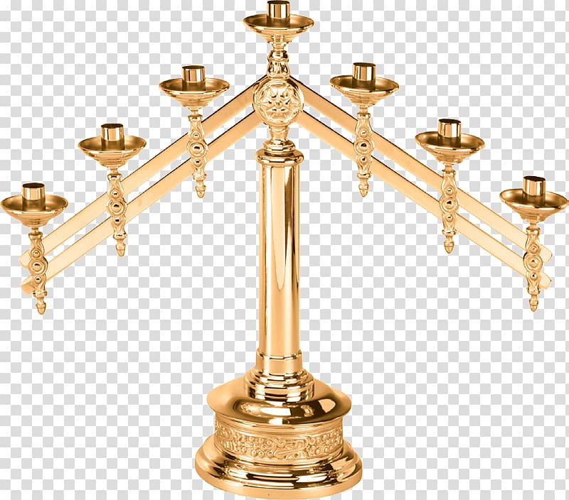 Brass Candelabra Altar 01504, Brass transparent background PNG clipart
