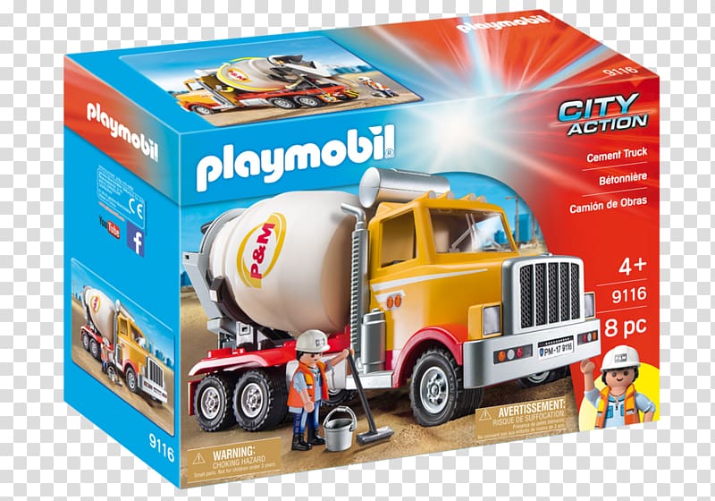 Cement Mixers Playmobil Food truck, Concrete truck transparent background PNG clipart